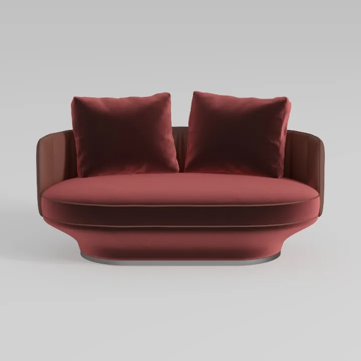 RENDGO Velvet Loveseat Sofa, 64.2'' Mid Modern Sma