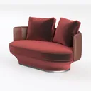 RENDGO Velvet Loveseat Sofa, 64.2'' Mid Modern Sma Left 45 Degree View