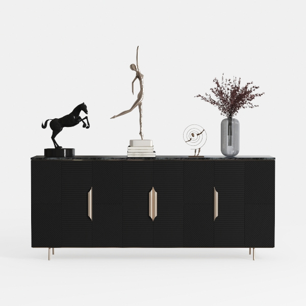 JOZZBY Set of 3 Storage Cabinet, Sideboard Buffet 