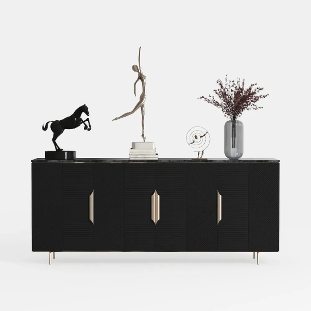 JOZZBY Set of 3 Storage Cabinet, Sideboard Buffet 