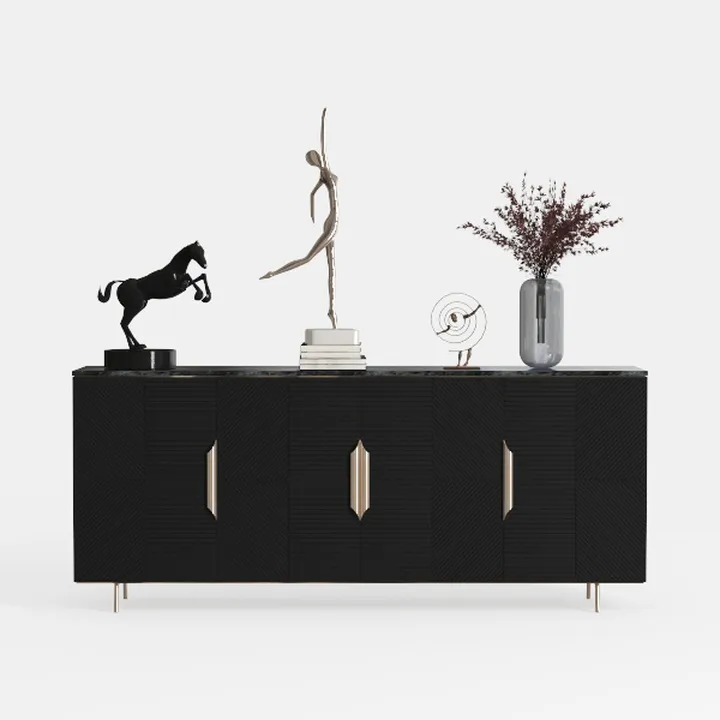 JOZZBY Set of 3 Storage Cabinet, Sideboard Buffet 