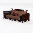 Kennedy - Channel-Stitched Top-Grain Leather Sofa Left 45 Degree View