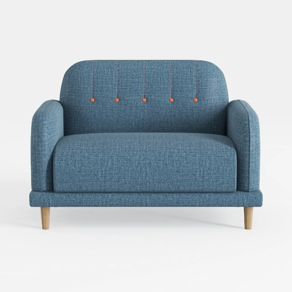 Loveseat Sofa, 51" Love Seat, Comfy Teddy Small Lo