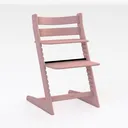 Modern Pink Solid Wood Adjustable Kids High Chair 3D Model Right 45 Degree View