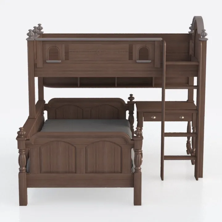 Furniture of America Tales Wood Twin Over Full Bun