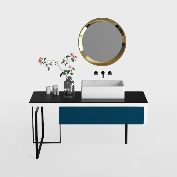 Stylish bathroom-Cabinet combination 1.max