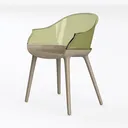 OSP Home Furnishings Oakley Mid-Century Modern Buc Left 45 Degree View