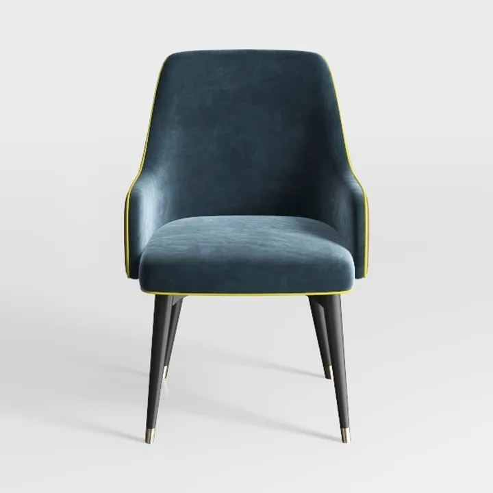 Dining Chairs 2 pcs Blue Fabric 14.05kg/30.91ib