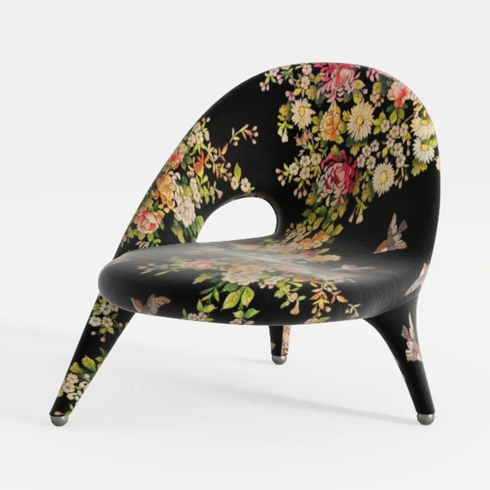 Garden Deco - Poltrona a Conchiglia in Velluto