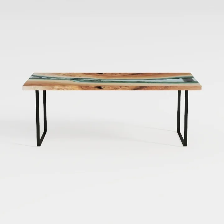 Large Black Luxury Office Desk, Live Edge Black