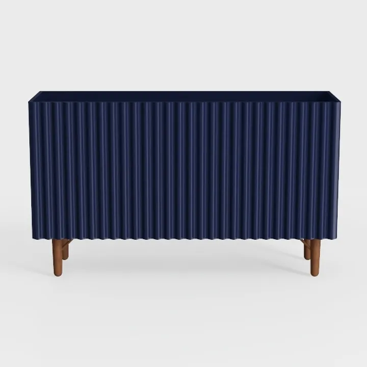 HLR Sideboard Buffet Cabinet with Fluted Texture