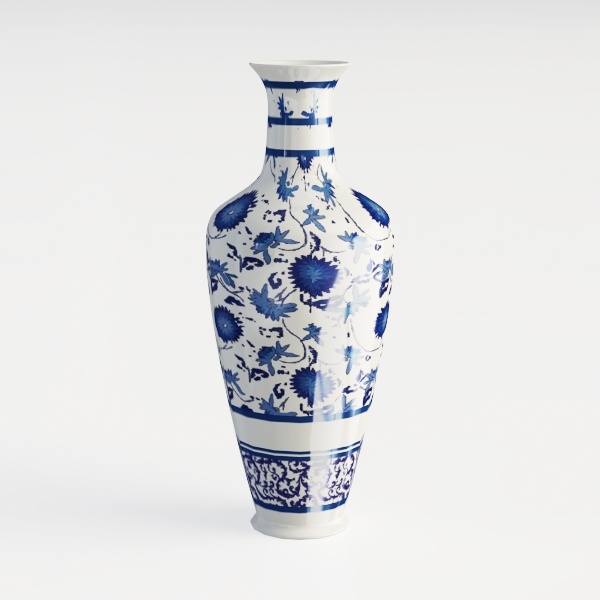 Chinese Jingdezhen Ceramics Blue White Porcelain Flower Vase Ornaments Home Livingroom Decoration Study Room Furnishing Crafts