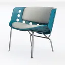 Nice C Adults Low Beach Chair, Sling, Folding Left 45 Degree View