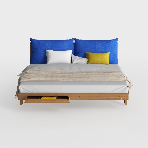 BOWERY HILL Brown Finished Wood 4-Drawer King Size