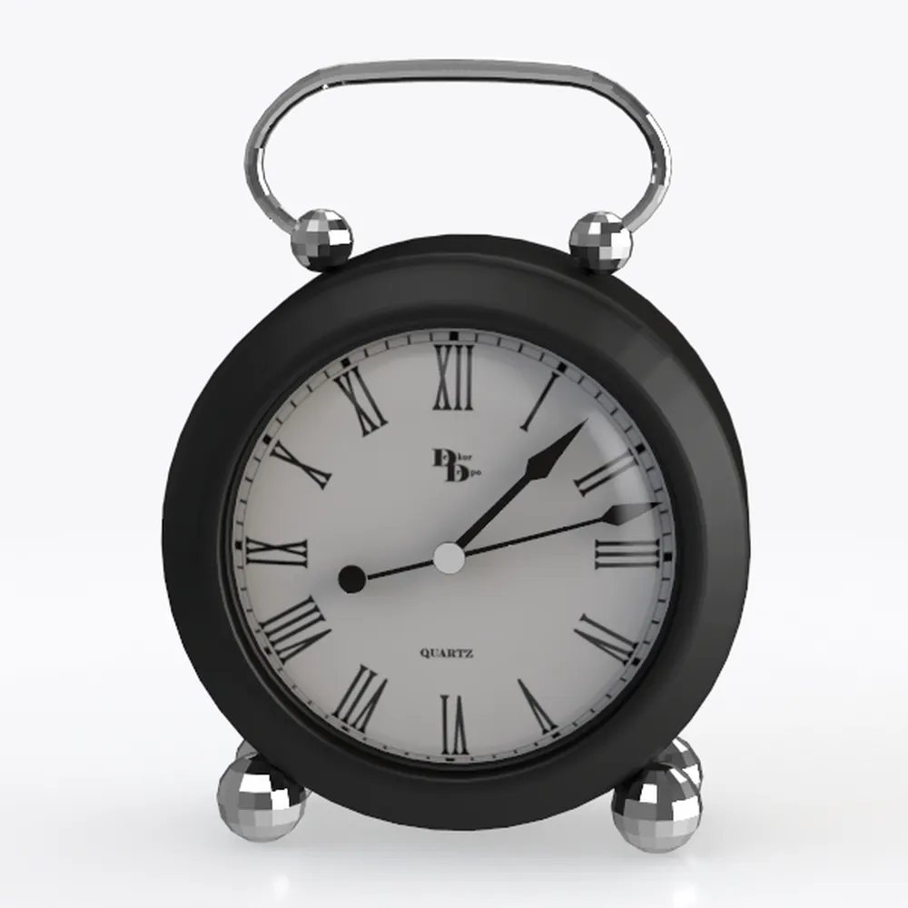 Vintage Retro Analog Alarm Clock, 4 inch Super