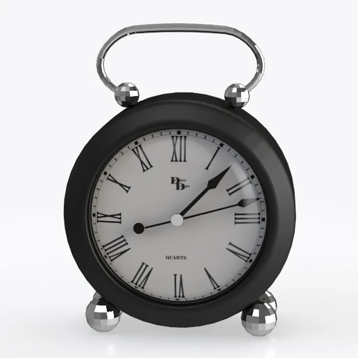 Vintage Retro Analog Alarm Clock, 4 inch Super