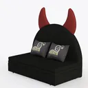 two-seat sofa-Halloween Left 45 Degree View