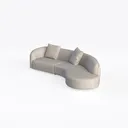 106" Cloud Curve Sectional Sofa with Chaise Lounge Left 45 Degree View
