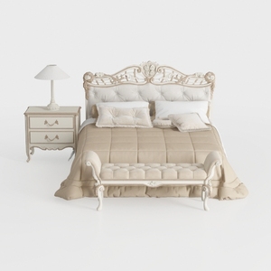 Acme Picardy Tufted Fabric Eastern King Panel Bed 