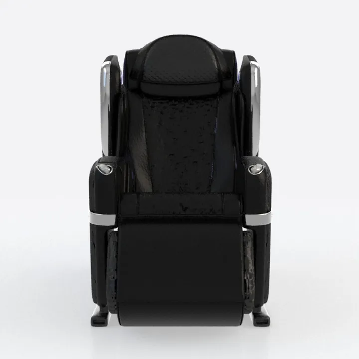 Modern Black Leather Reclining Armchair 3D Model