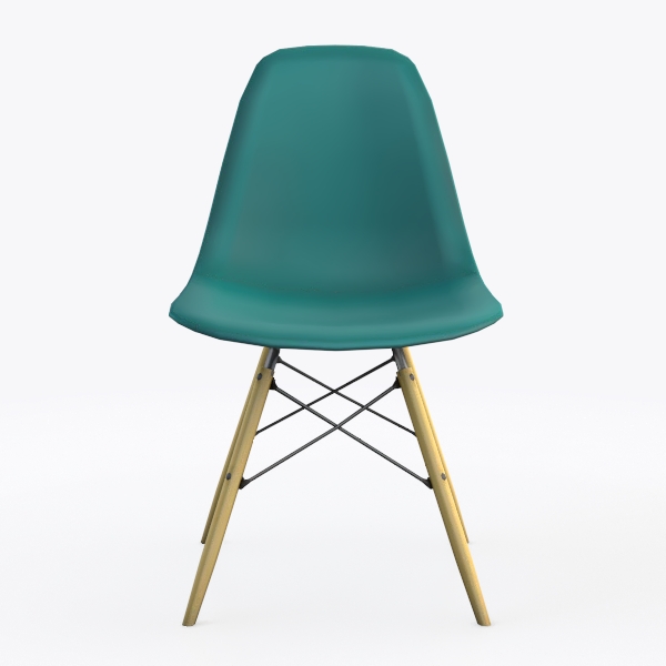 Emerson 18.8 in. Width Standard Teal Vinyl Guest O