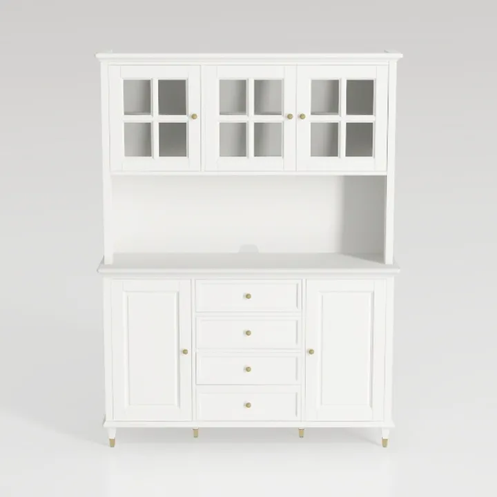 HOMCOM 71" Buffet with Hutch, Modern Farmhouse