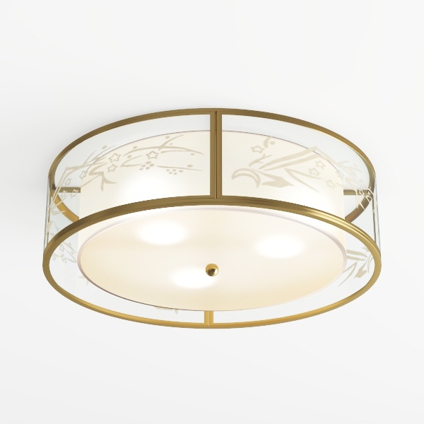 20&quot; Caged Crystal Ceiling Fan with Light, Gold