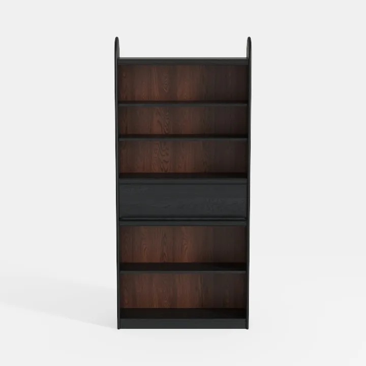 Tribesigns 5-Shelf Bookcase with File Cabinet