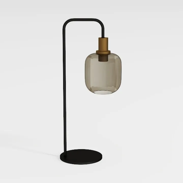 Modern Minimalist Black Metal Glass Table Lamp 3D Model
