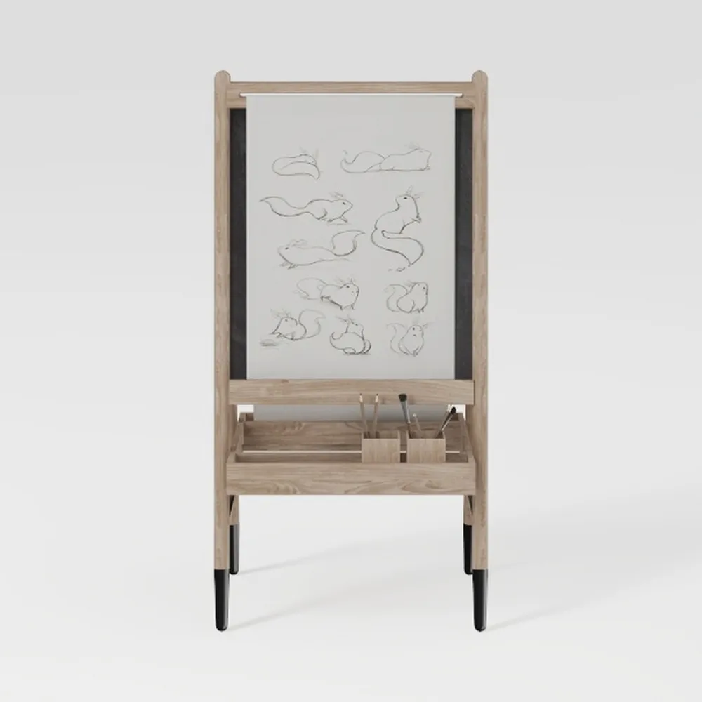 LuxenHome Ceramic Flower Vase,12'' Mottled Brown 