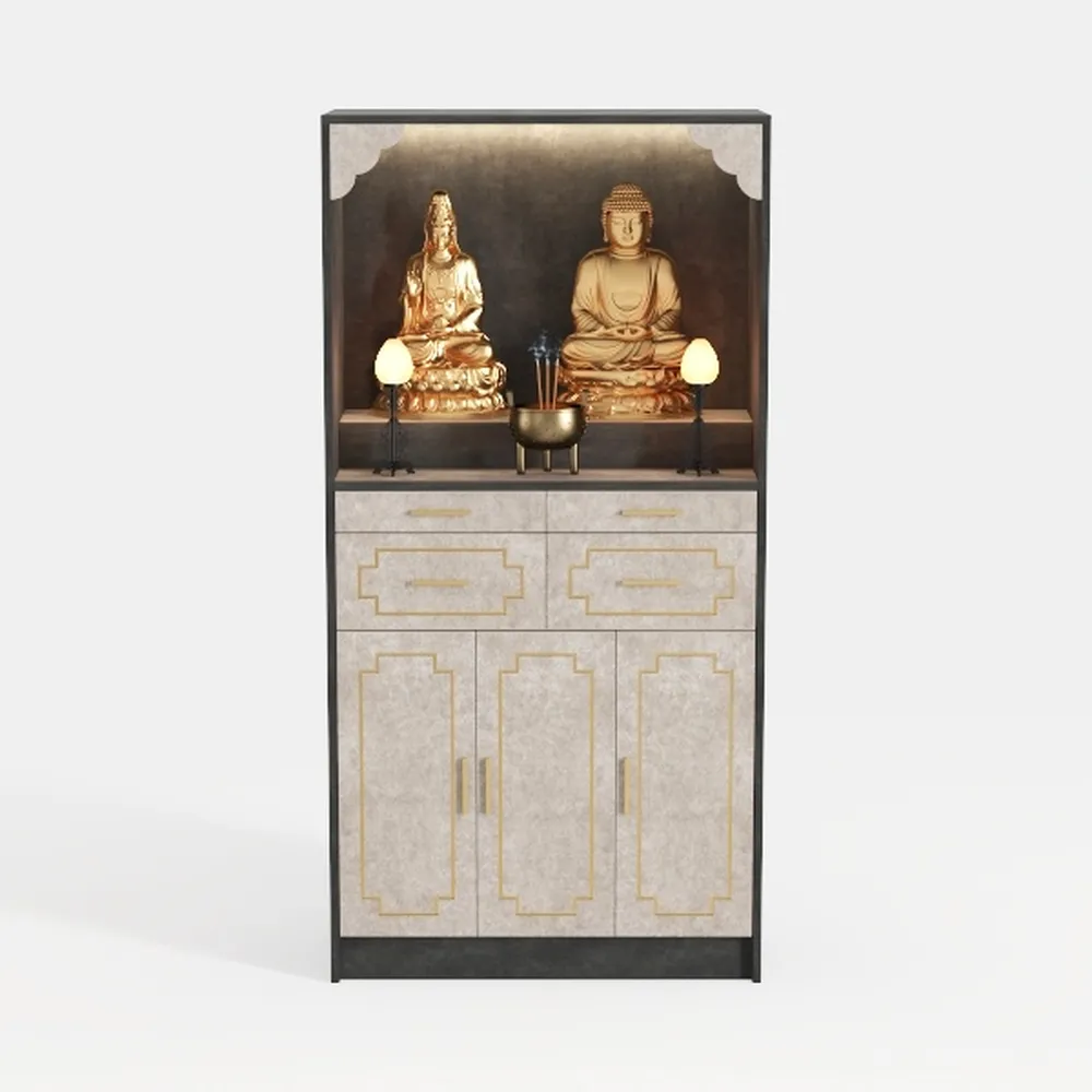 Dresser for Bedroom with 9 Drawers & 2 Open