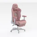 Pink Kawaii Hello Kitty Fabric Gaming Chair 3D Model Right 45 Degree View