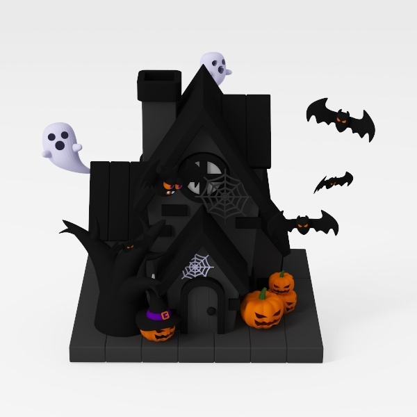 cartoon cottage decoration-Halloween