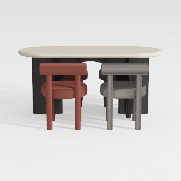 18 in. Gray Faux Leather Upholstered Dining Chairs