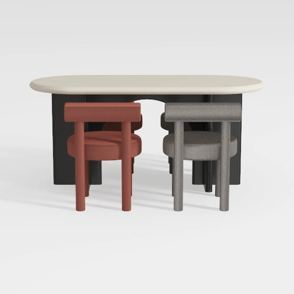 18 in. Gray Faux Leather Upholstered Dining Chairs