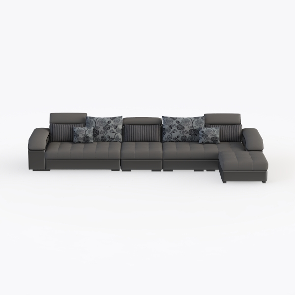 Howjoe 101.6&quot; Comfy Deep Seat Corduroy Sectional C