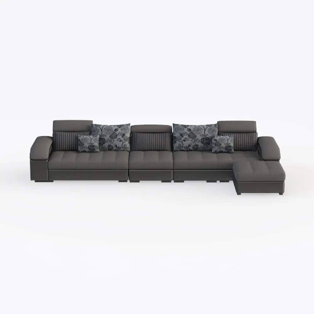 Howjoe 101.6" Comfy Deep Seat Corduroy Sectional C