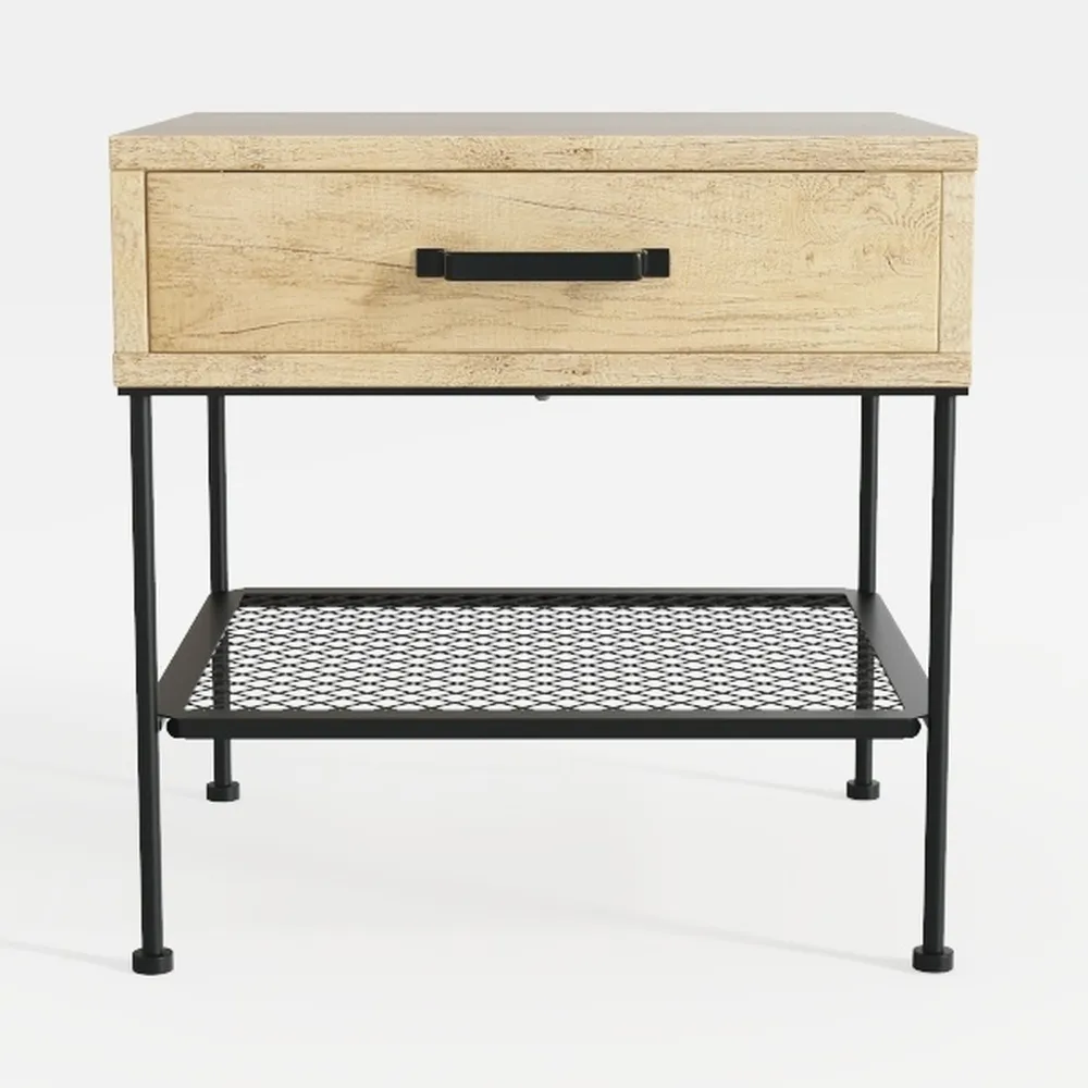 Giantex Rattan Nightstands with Drawer Set of 2