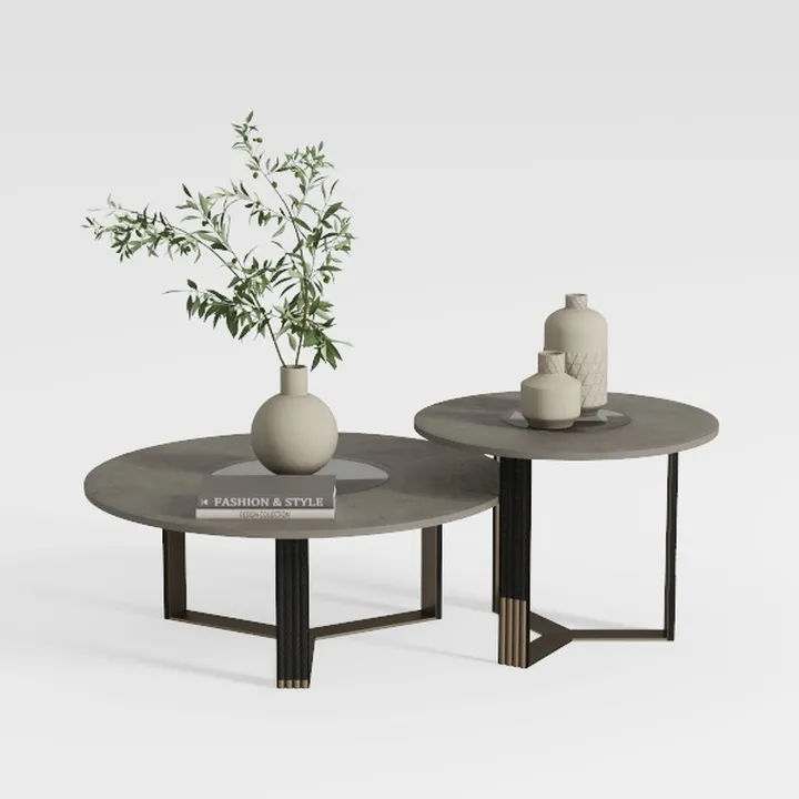 LEEMTORIG Solid Wood Oval Coffee Table for Living