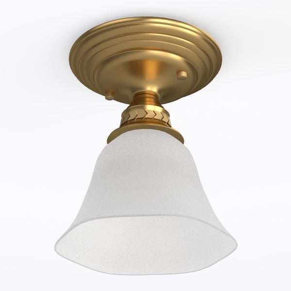 BOKT Vintage Brushed Brass Semi Flush Mount