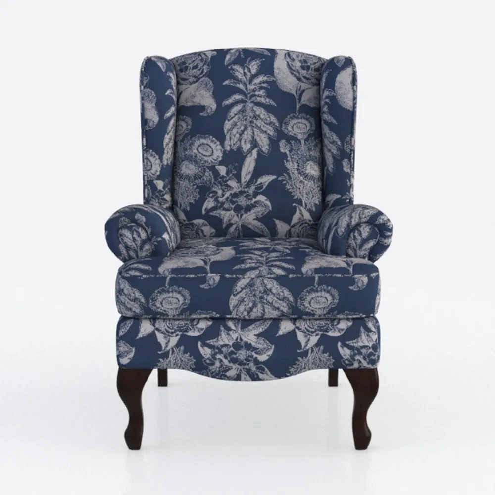 HULALA HOME Wingback Accent Chair with Floral