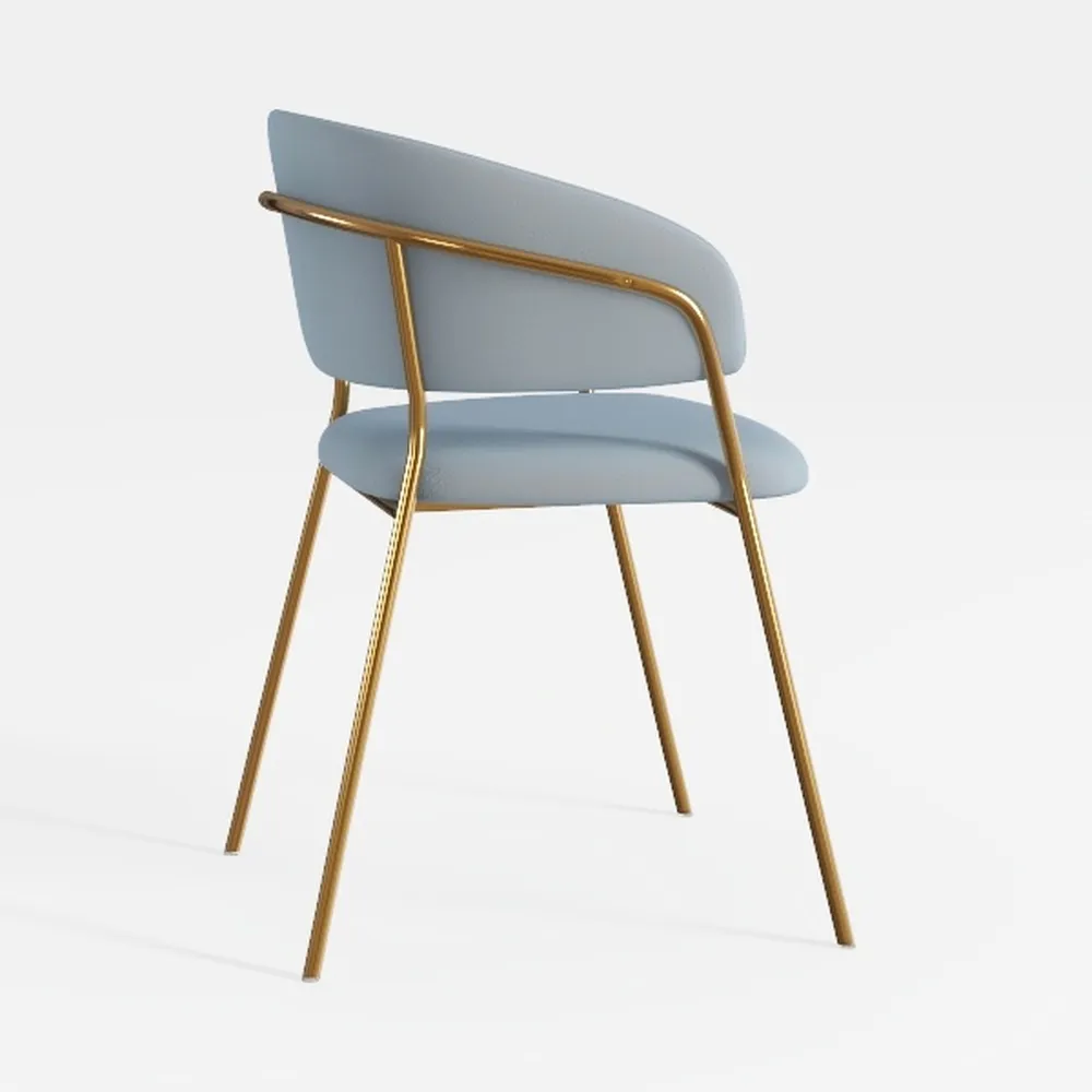 Contemporary Dining Chair with Soft Cream Vegan