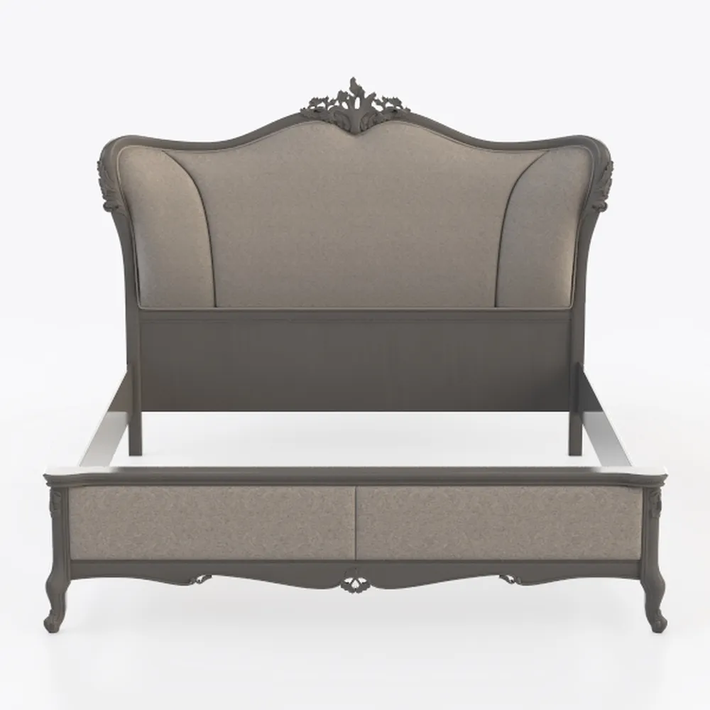 Acme Furniture Ariadne CK Bed in Velvet & Antique 