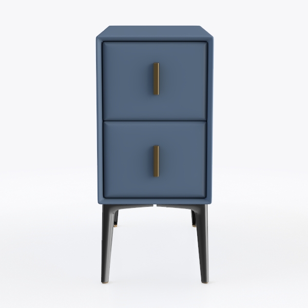 Ultra-Narrow Leather Bedside Table Home Bedroom