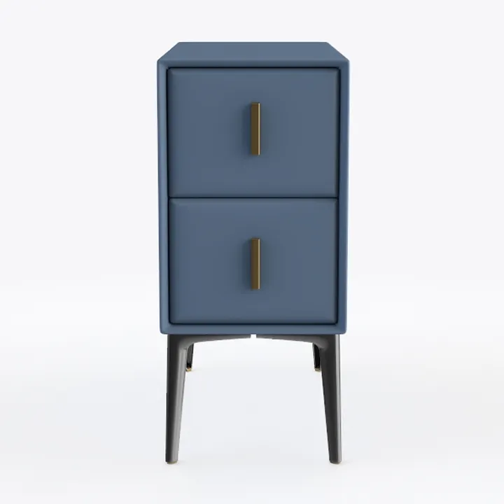 Ultra-Narrow Leather Bedside Table Home Bedroom