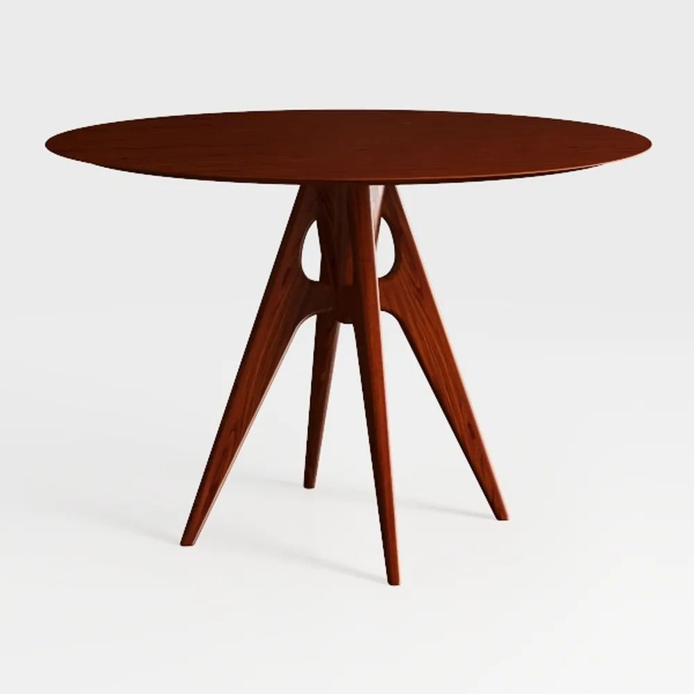 Soohow 47.2" Solid Wood Round Dining Kitchen Table