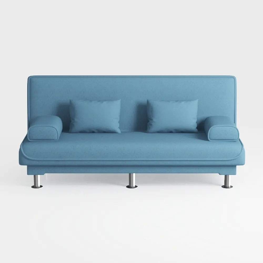 Faux Leather Convertible Folding Futon Sofa Bed wi