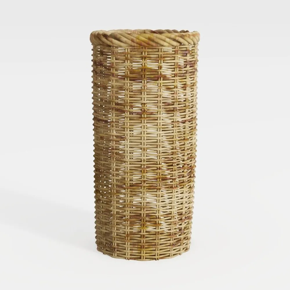 Basket Vase for Tulips Rattan Flower Bottle Decor Long Vase Household Tall Wicker Small