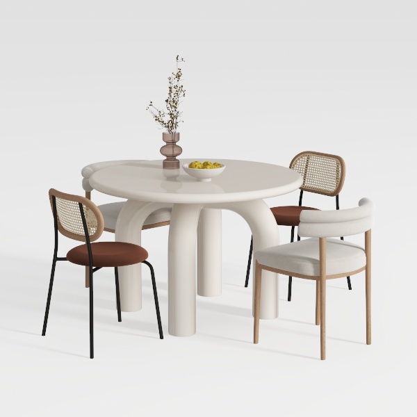 Caspian in White Wood 72 in. Double Pedestal Oval 