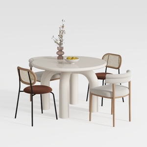 Caspian in White Wood 72 in. Double Pedestal Oval 